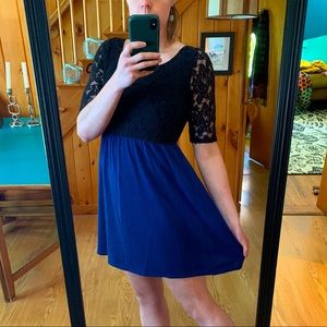 Fun & flirty laced sleeve mini dress